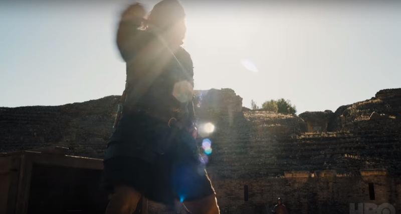 This dude looks Hound-esque and appears to be getting ready to fight someone. (The Mountain???)